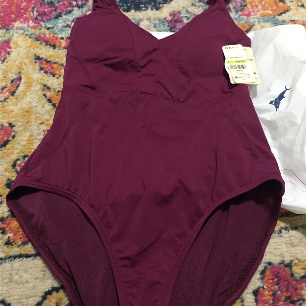 Women's One-Piece Swimsuit in Deep Plum